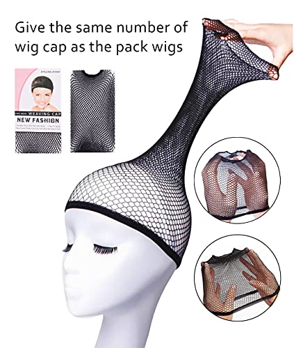 Colored Wigs 6 Pack, Short Bob Hair Neon Colorful Party Wigs for Women Girls Cosplay Costume Party Holiday Bachelorette Night Club (Orange,Red,Blue,Purple,Green,Hot Pink)