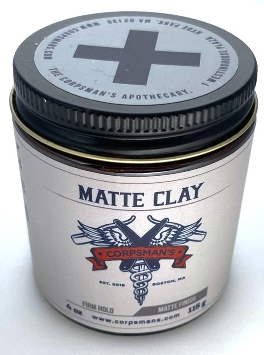 Corpsman's MATTE CLAY | Firm Hold | Matte Finish | 4 ounce glass jar