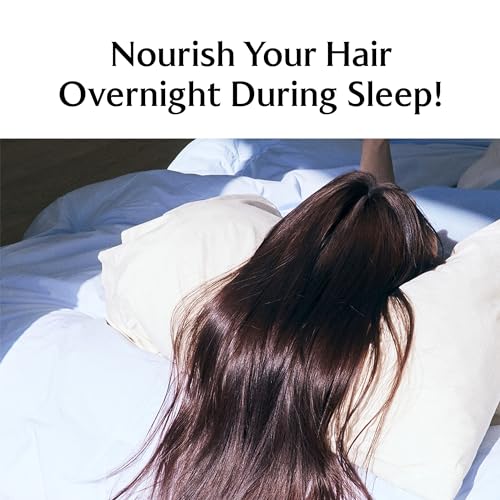 LA'DOR Snail Sleeping Hair Ampoule Serum - Intensive Overnight Leave-In Mask - Treatment for Frizzy Dry Damaged Thinning Hair Korean Haircare LADOR