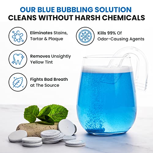 120 units Retainer Cleaner and Denture Cleaning Tablets - Mouthguard cleaner and Denture cleaner tablets Remove Plaque, Odors and Stains from Aligners, Night guard and Removable Dental Appliances