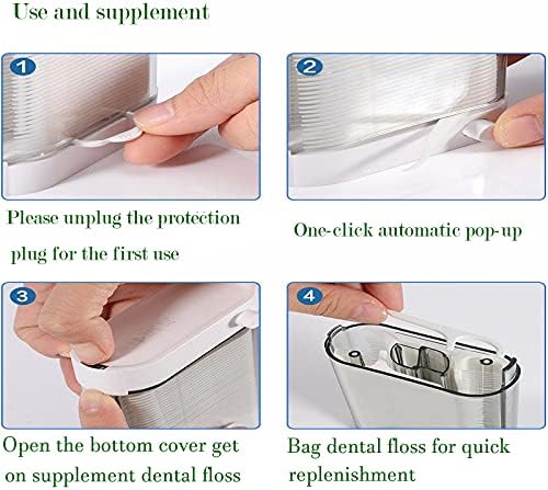 Holy Rose Dental Floss Dispenser 2 Box, Floss Picks Micro Portable Case 2 Boxs,with Adults Floss Sticks 196 Count,Flossers Toothpicks Sealed Storage Perfect forFamily,Hotel,Travel for Clean Teeth.