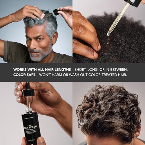 Caldera + Lab The Hair Serum | Men’s Thickening Serum for Thinning & Receding Hair, Supports Fuller & Stronger-Looking Hair, Dermatologically Tested - All Hair Types