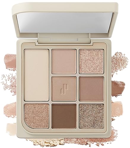 Heart Percent Dote On Mood Eye Palette, Matte & Glitter Nudy Theme Soft & Elegant Look Makeup Eyeshadow (04 Another Nude Facets)