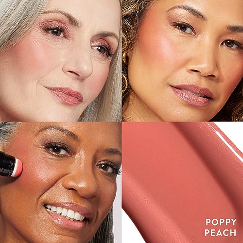 LAURA GELLER NEW YORK Hydration Heroes Kit: Spackle Primer, Hydrate + Jelly Balm Tinted Lip Balm, In the Buff + Serum Blush Cheek Tint (Just Peachy Lip Balm + Poppy Peach Blush)