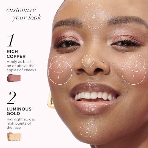 IT Cosmetics Celebrate Glow Face & Eye Makeup Palette - Multitasking Blush, Highlight & Eyeshadow Palette in Matte, Pearl & Shimmer Shades