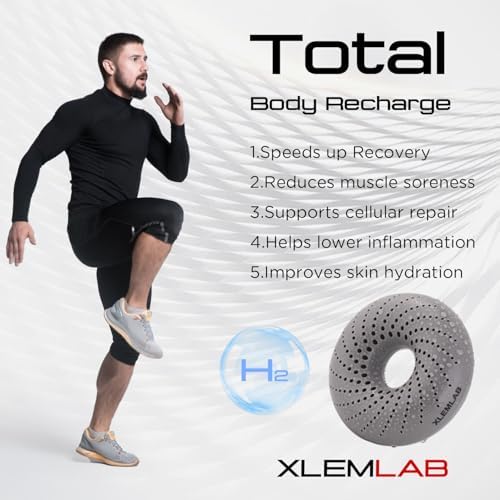 Hydrogen Bath Bombs for Men, Hydrogen Bath Soak, H2 Water for Sport Fitness Enthusiast, Refreshes Body Mind Skin Hydration Anti-Aging 4 Packs Gray