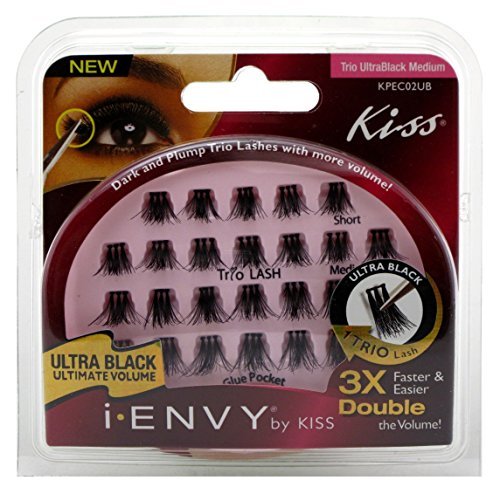 i•ENVY Ultra Black Trio Medium Lashes KPEC02UB (6 PACK)