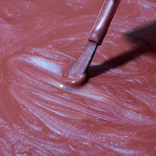 Dazzle Dry Nail Lacquer (Step 3) - School Spirit - A mauve with a blue shimmer. Full coverage shimmer. (0.5 fl oz)