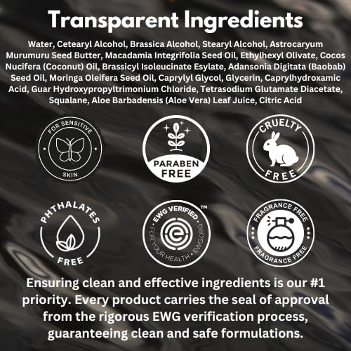 Conditioner for Men- EWG Verified, Best Men's Conditioner for all Hair Types, Unscented - Sulfate and Paraben Free, Lightweight, Hydrating, and Softening Formula, 10 fl oz