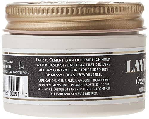 Layrite Deluxe Cement Hair Clay, 1.5 Ounce