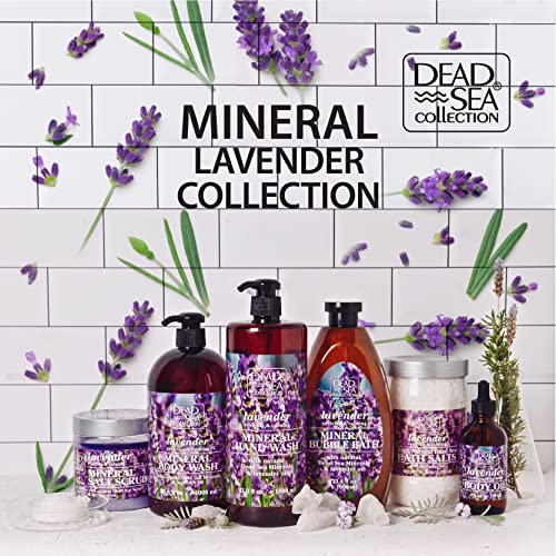 Dead Sea Collection Bath Salts with Lavender – Pure Dead Sea Salt and Lavender Oil - Nourishing Soothing and Relaxing Skin and Muscle – 34.2 Oz