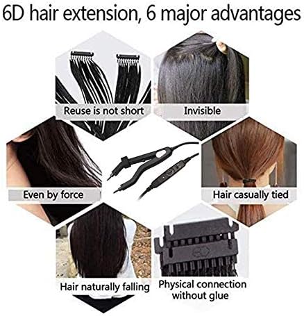 Heat Hair Connector Adjustable Temperature Heating Tip Hair Extension Iron, Fusion Hair Extension Iron Keratin Bonding Tools