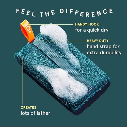 Cleanlogic Sport Exfoliating Body Scrubber, Large Exfoliator Tool for Athletes, Daily Skincare Routine for Smooth Clean Skin, Assorted Colors, 3 Count Value Pack