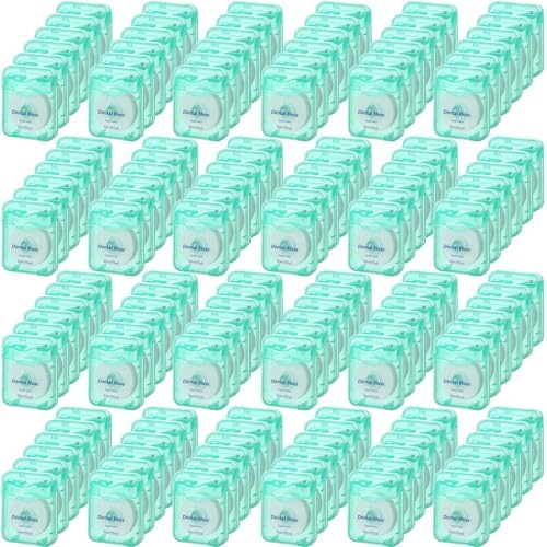 Honeydak 150 Pack Dental Floss Bulk Mint Flavored Floss 50m Each Travel Dental Floss Oral Care for Teeth and Gum Protection(Green)