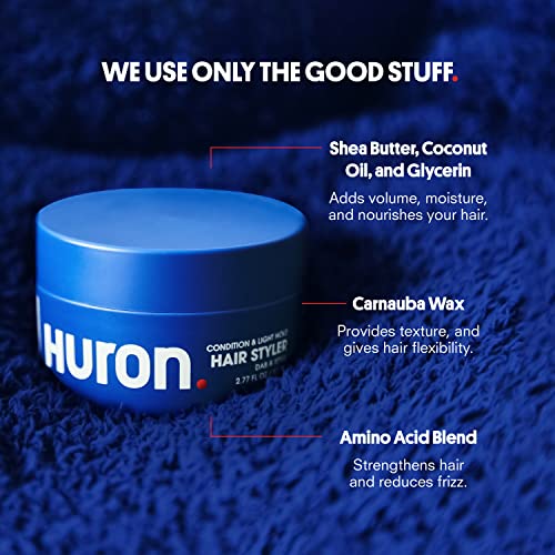 Huron - Men's Versatile Grooming Cream with Light Hold & Matte Finish. Fresh, Clean Scent. 100% Vegan. 2.7 oz.