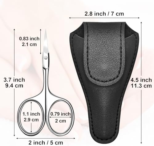 Curved Cuticle Scissors - Professional Stainless Steel Beauty Scissors - Sharp Small - Precise Pointed Tip - for Manicure, Eyebrows, Eyelash, hair