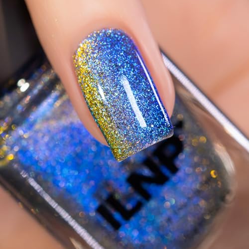 ILNP Alice - Blue to Gold Magnetic Shimmer Nail Polish - Vegan, Cruelty Free, Non Toxic