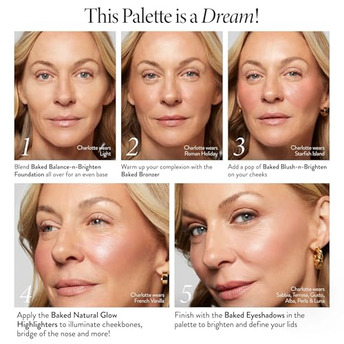 LAURA GELLER NEW YORK The Best of the Best Baked Palette - Tuscan Dreams - Full Size - Includes Bronzer, Blush, Highlighter and 6 Eyeshadows - Travel-Friendly (Best of the Best Tuscan Dreams)