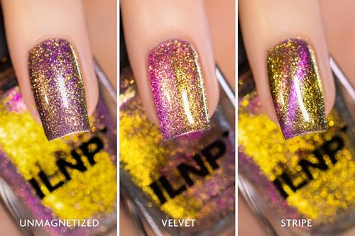 ILNP Unraveled - Gold to Magenta Magnetic Shimmer Nail Polish - Vegan, Cruelty Free, Non Toxic