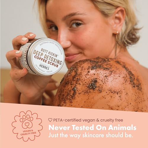 Coffee Scrub Foot & Body Exfoliator Infused with Vitamin E and Orange Peel Natural Exfoliating Sugar Body Scrub for Toning Cellulite Skin Care by Handmade Heroes