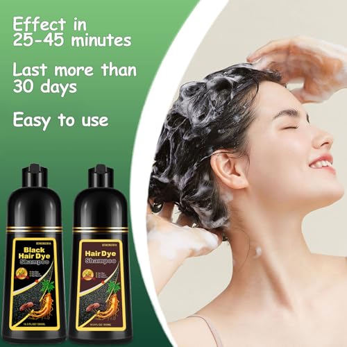 Hair Dye Shampoo 3 in 1, Dark Coffee Hair Dye 16.9 FL Oz, Hair Shampoo, Semi-Permanent Hair Color Shampoo Lasts 30 Days (Dark Coffee)