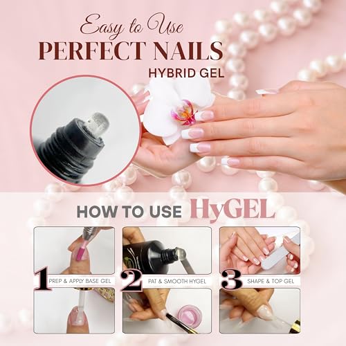 HyGEL CLEAR 60ml Hybrid Gel Nail Polish - PF01 Natural Clear Overlay