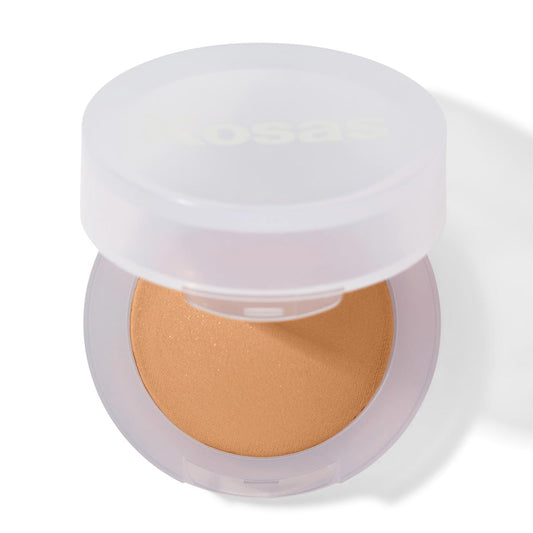 Kosas Mini Cloud Set Face Setting Powder - Smoothing Shine Control, Soft, Sheer Translucent Makeup Finish, Portable & Long-Lasting Loose Pressed Baking Powder - Pillowy (Sheer Medium Tan)