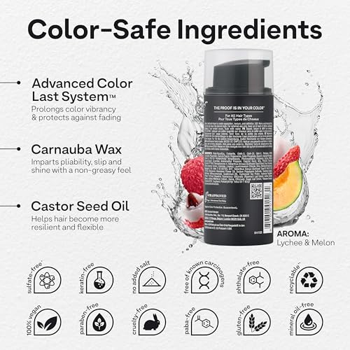 Colorproof Fiber Blast Texture Crème 3.4 Fl. Oz. Hydrating, Non-Greasy Hair Texture Cream with Lychee & Melon Scent, Travel Size Styling Cream