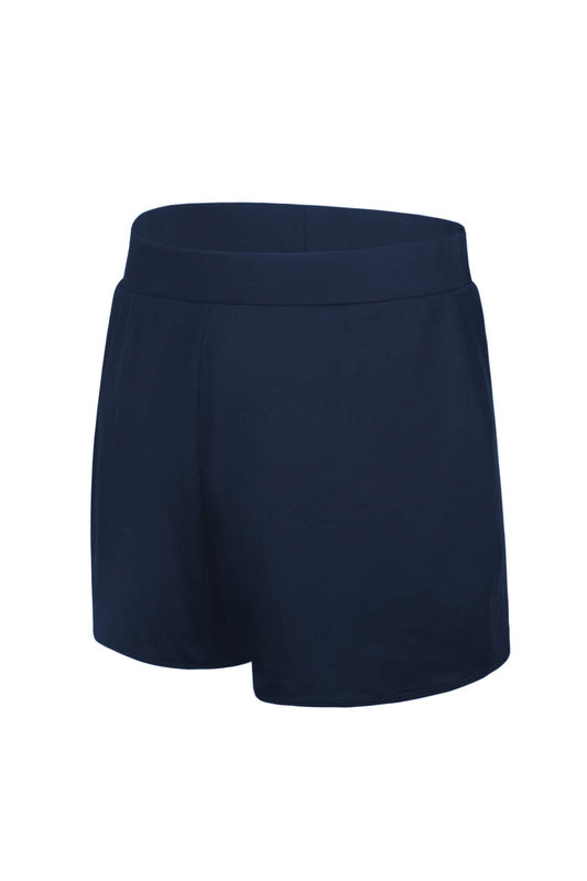 JINXUEER Women's Plus Size Floral Board Shorts Bikini Tankini Swimsuit Bottom Mid Waisted Swimwear with Boy Leg (Navy, 22)