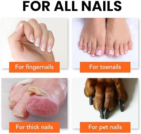 KOHM Nail Clippers for Thick Nails - Heavy Duty, Wide Mouth Professional Fingernail and Toenail Clippers for Men, Women & Seniors, Silver