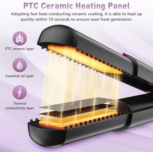 Hair Straightener,Cordless Rechargeable Flat Iron (LCD),Cordless Hair Straightener 4500mAh,Portable Travel Straightener and Curler 2 in 1,Mini Ceramic Curling Iron,USB Rechargeable Hot Tools