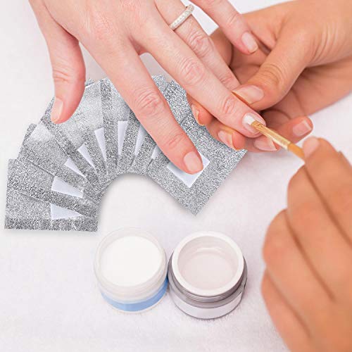 BTYMS 400 Pcs Gel Nail Polish Remover Wraps Nail Foil Wraps Soak Off Cotton Pads Lint Free Finger Nail Wipes