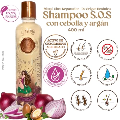 KIT 5 Crecimiento Acelerado y Ultra Reparador S.O.S: Shampoo de Cebolla, Mascarilla para el Cabello, Acondicionador Intensivo PLEX, DUO Termoprotector para Cabello con Feromonas (+ Obsequio Ritual)