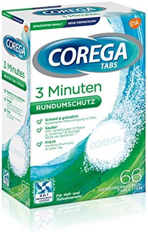 Corega Rapid Denture/Third Teeth Cleaning Sticks, 1x66 Teething Cleaning Tablets - Cleaning in 3 Minutes
