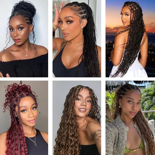 Human Braiding Hair for Boho Braids Mixed Synthetic Hair 2Bundles 160g for Boho Braid Human Hair Deep Wave Bulk Human Hair for Braiding No Weft Hair Extensions for Bohemian Braids 24 inch (1B)
