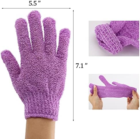 BTYMS 96 Pcs Shower Exfoliating Gloves Hand Exfoliating Glove Body Scrubber Loofah Washing Gloves for Shower, Spa, Massage and Body Scrubs, Dead Skin Cell Remover