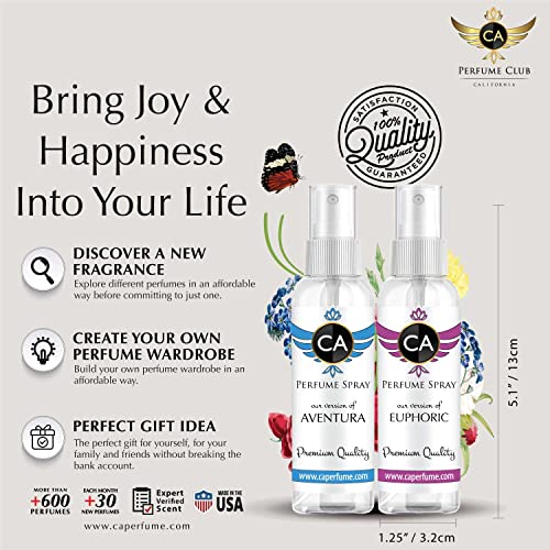 CA Perfume Impression of Daisy Eau So Fresh For Women Fragrance Dupes Eau de Parfum Spray Refillable Bottle 2 Fl Oz/60ml-X1