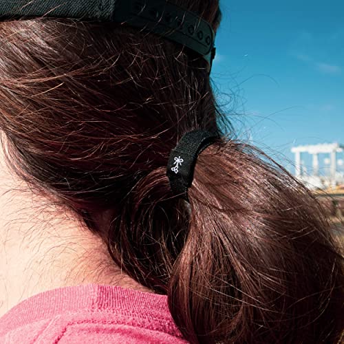 Hair Ties For Men | World-Famous Hair Ties For Guys | No-Break, No-Rip, No-Crease Bracelet Hair Bands | 4 Pcs Soft Elastic | 100 lb Strength (The Black Ties)