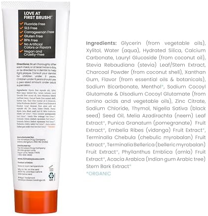 Himalaya Botanique Whitening Antiplaque Toothpaste with Charcoal + Black Seed Oil, Fluoride Free, for Whiter Teeth, 4 oz, 2 Pack…