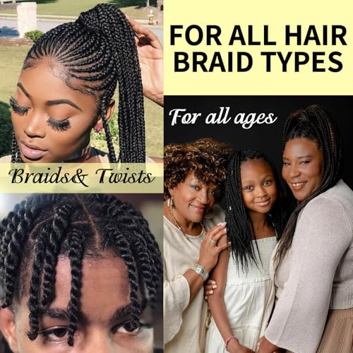 Braid Foam Control Mousse Hair Braiding Mousse for Twist, Locs, Braids Lightweight - Braid Spray Rose Mint for Dreads, Dreadlocks, Locks Spray Rose Water for Itchy Scalp (2PCS)