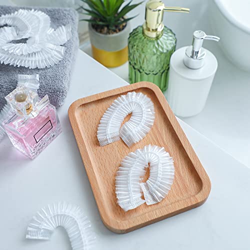 Leyndo 1000 Pcs Disposable Shower Caps Waterproof Plastic Bath Caps Bulk, Elastic Hair Processing Thick Waterproof Bath for Women, Spa Party Travel, Hair Salon(Clear)