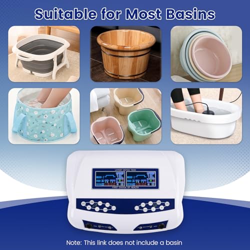 Ionic Foot Bath Detox Machine, Professional Ion Cleanse Dual Ionic Detox Foot Bath Spa Ion Spa Chi Cleanse System for Home USE, 8 Mode Foot Spa Detox, Far Infrared Belt