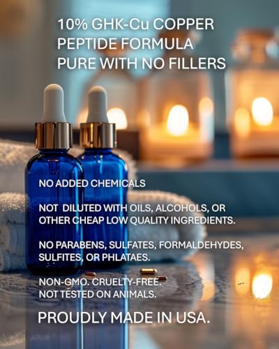 Copper Peptides for Hair Growth - Ultrastrong 10% Copper Peptide Serum for Hair Liposomal 7x Absorption - MADE IN USA