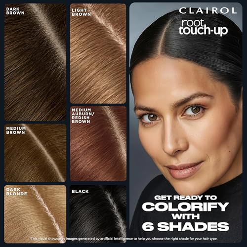 Clairol Root Touch-Up Semi-Permanent Hair Color Blending Gel, 4 Dark Brown, Pack of 2
