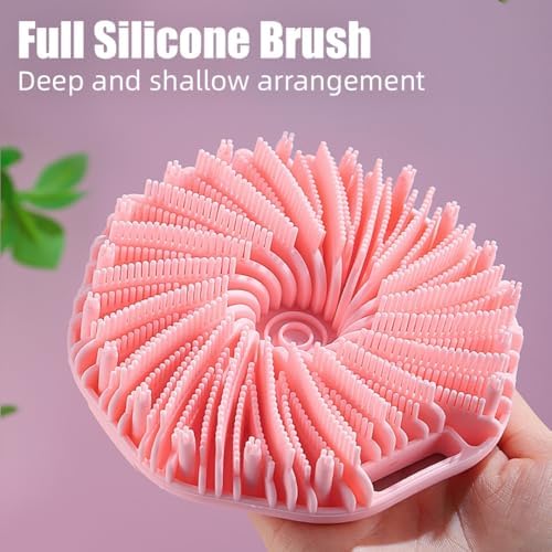 2Pcs Silicone Body Scrubber, Exfoliating Body Scrubber for Sensitive Skin, Silicone Scrubber Body, Silicones Body Brush for Showering