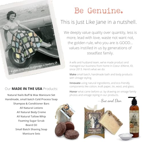 Just Like Jane™ Natural Nails Buff & Wax Kit - New Nano Glass File for Higher Shine!