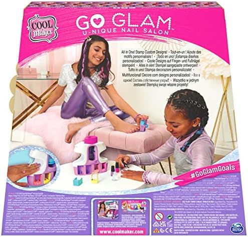 Cool Maker, GO Glam U-nique Nail Salon with Portable Stamper, 5 Design Pods and Dryer, Nail Kit Kids Toys for Ages 8 and up