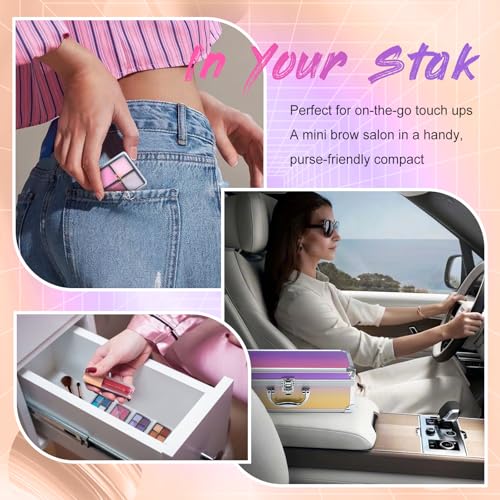 Color Nymph Girls Makeup Kit for Teen | Full Starter Cosmetics Makeup Set With Train Case | Included 32 Colors Eyeshadow, Bronzer, Contour Powder, Blush, Highlighter, Lip Gloss (Pink)