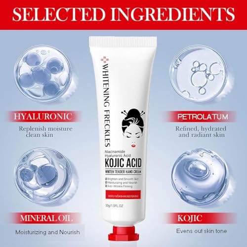 Kojic Hand Cream & Face Cream Set, Hyaluronic Tender Lotion, Deep Moisturizing & Nourishing Skincare for All Skin Types