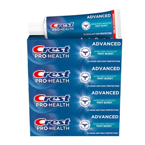 Crest Pro-Health Advanced Antibacterial Protection Toothpaste - Pack of 4, 5 Oz Tubes